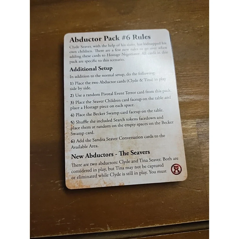 Hostage Negotiator Expansion Abductor Pack #6 Complete